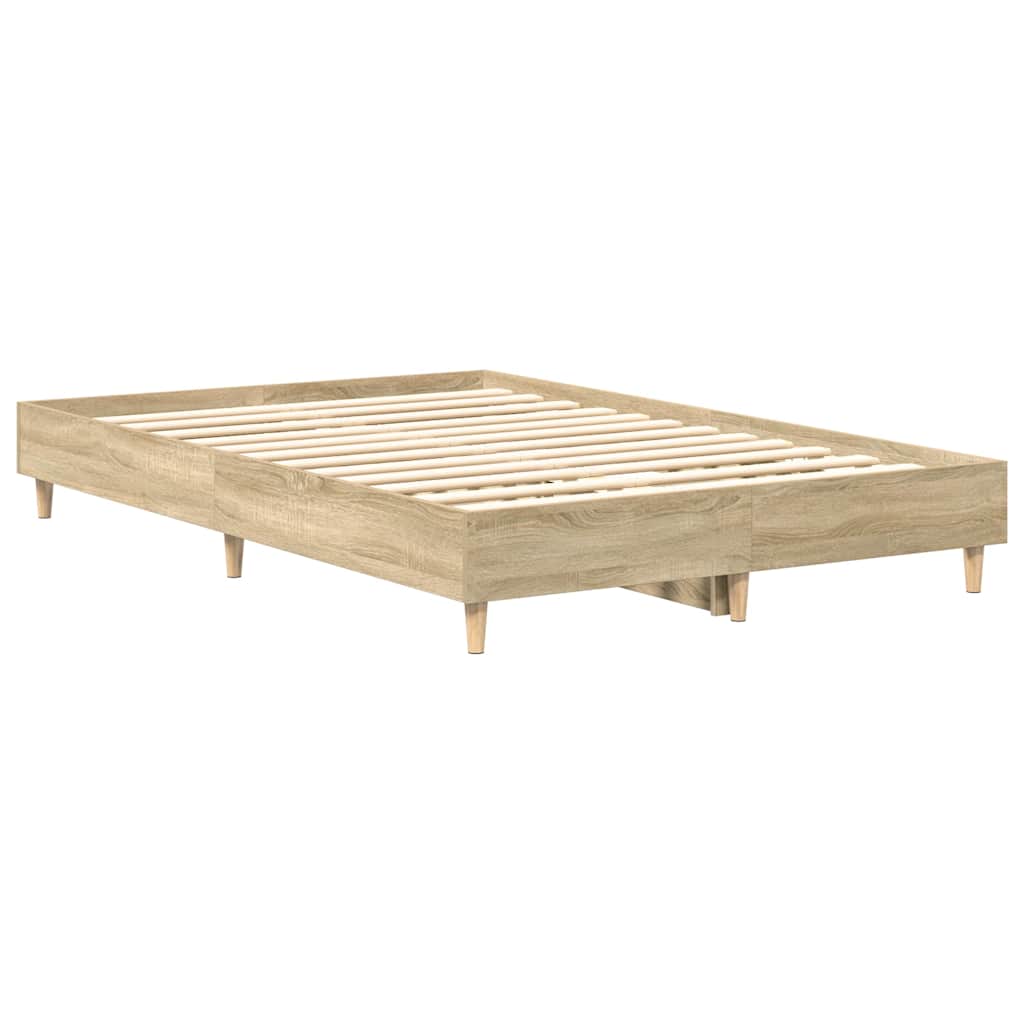 Bed Frame No Mattress Sonoma Oak 120x200 cm Engineered Wood